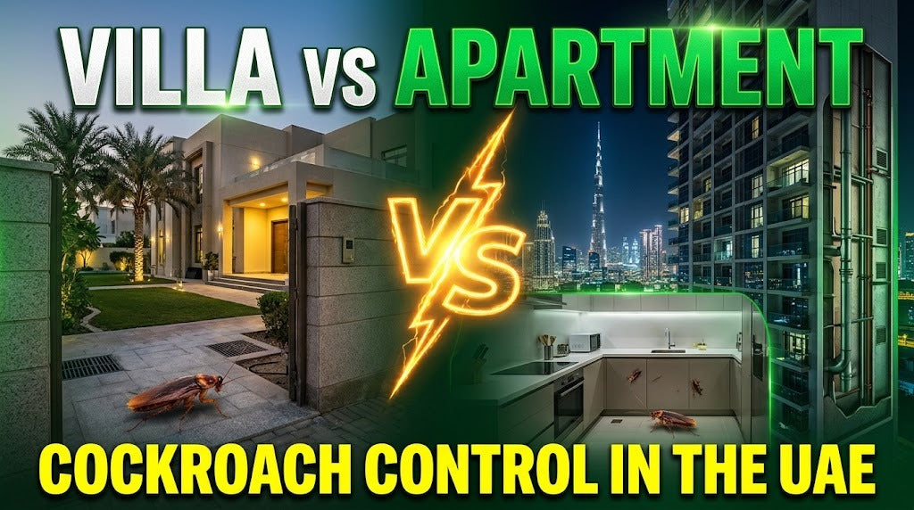 Cockroach control in a villa vs an apartment in the UAE